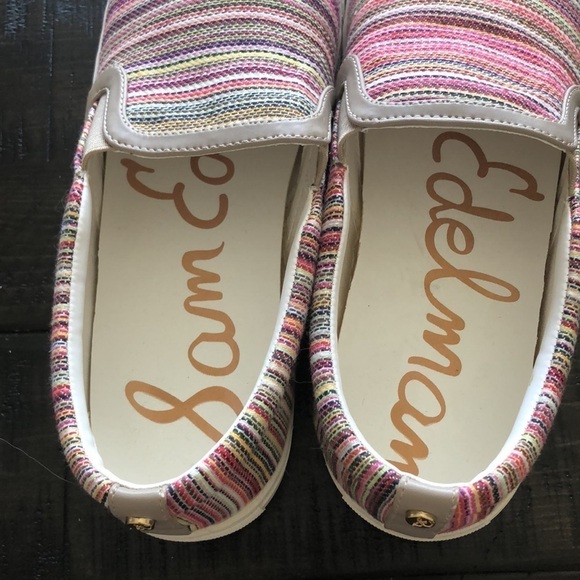 Sam Edelman “Peony” Multi Color Slip On Sneakers Size 9 Fabric Casual Shoes - Picture 10 of 16